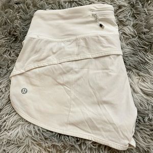 White Lululemon size 4 shorts